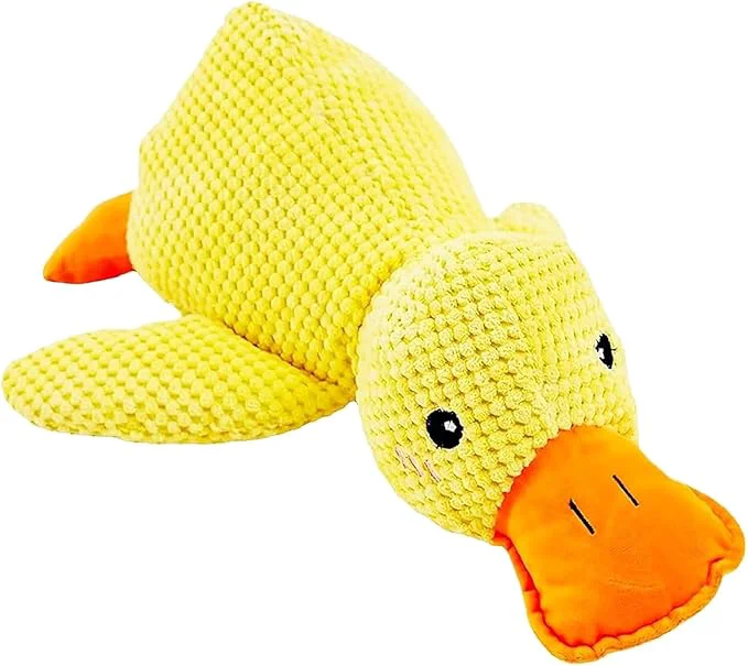 Environmentally Friendly Calming Duck Calming Duck Dog Toy Bright Yellow Calming Duck for Dogs Emotional Support Duck The Mellow Dog Calming Duck Quack-Quack Duck Dog Toy for Puppy Dogs Yellow Big About This Artisan