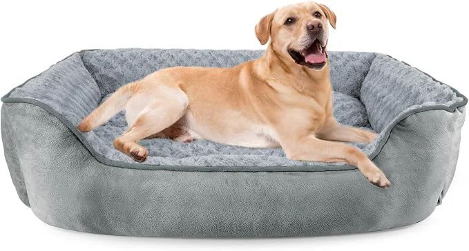 Casual JOEJOY Rectangle Dog Bed for Large Medium Small Dogs Secure
