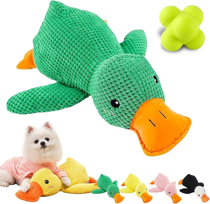 Specialty Emotional Support Duck for Dogs – Yellow Stuffed Duck Dog Chew Toys with Calming Ball Green Big About This Easy-to-Use