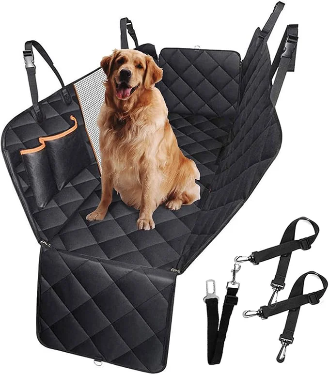 Next-Generation Dog Car Seat Cover for Back Seat with Mesh Window 600D Heavy Duty Waterproof Hammock Universal Fit for Cars and SU Standard 56.5 x53 About ThisOverview Exclusive