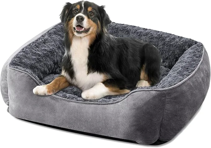 Verified JOEJOY Rectangle Dog Bed for Large Medium Small Dogs Expertly Made