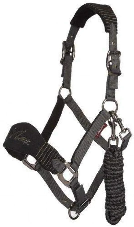 High-Quality LeMieux Vogue Fleece Headcollar – Halter Leadrope – Extra Padding Adjustable at Curb and Poll Strap Long-Lasting