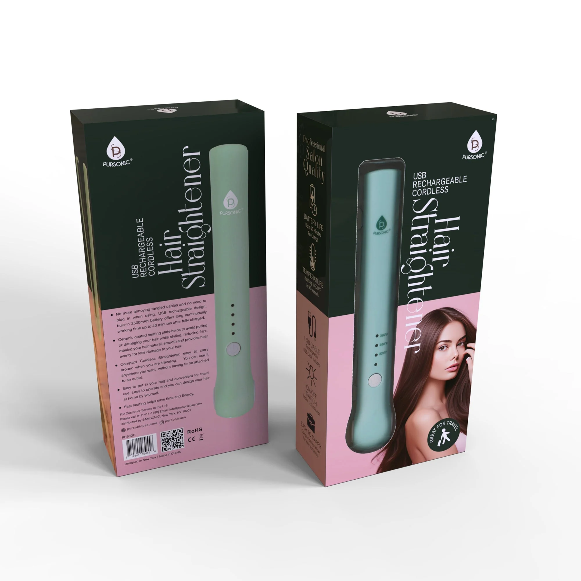 Relaxed USB Rechargeable Cordless Hair Straightener Powerful