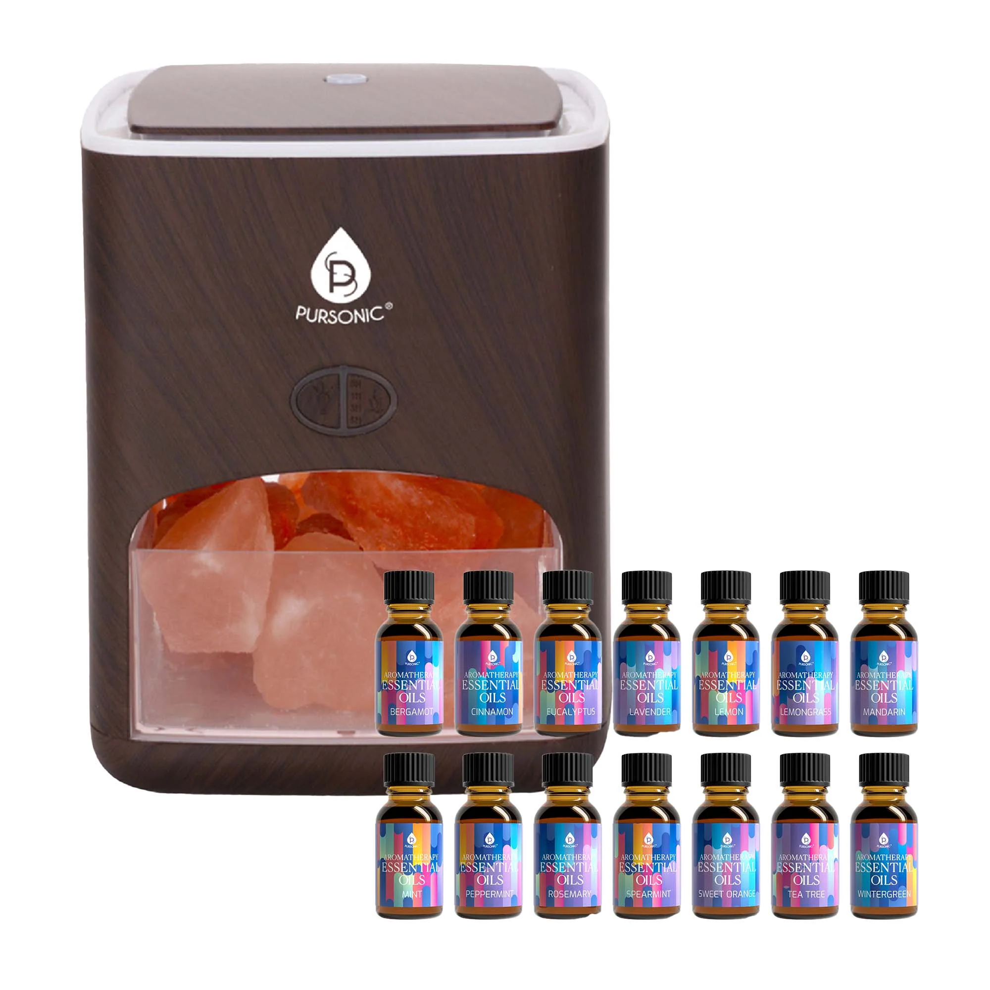 Casual Himalayan Salt Diffuser 14 Pack Essential Oils Set Organic
