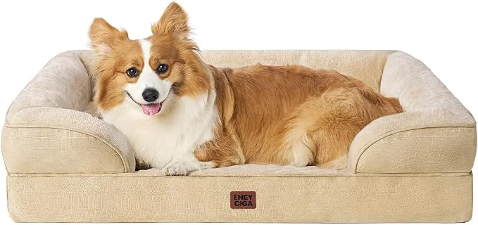 Artisan EHEYCIGA Orthopedic Dog Beds for Large Dogs Waterproof Memory Foam Large Pet Refined