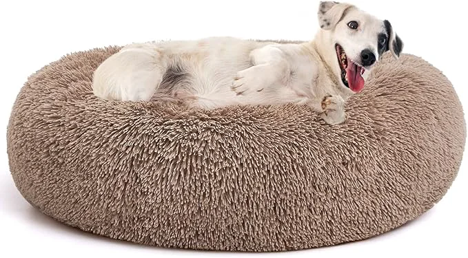 Superior MIXJOY Orthopedic Dog Bed Comfortable Donut Cuddler Round Pet Beds Ultra Soft