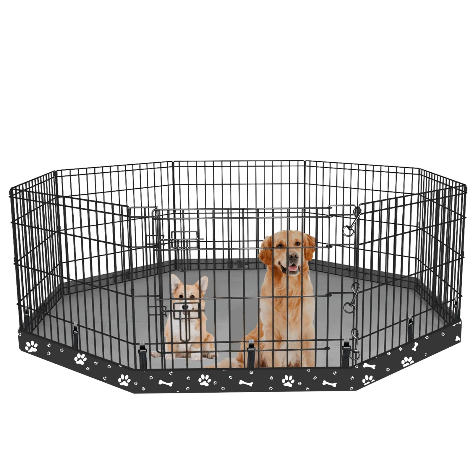 Efficient KUMOUARTS Dog Playpen Bottom Pad for 24-Inch Octagon Playpens – Waterproof Easy-Clean Practical