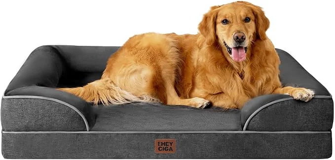 Secure EHEYCIGA Orthopedic Dog Beds for Large Dogs Waterproof Memory Foam Large Pet Smart