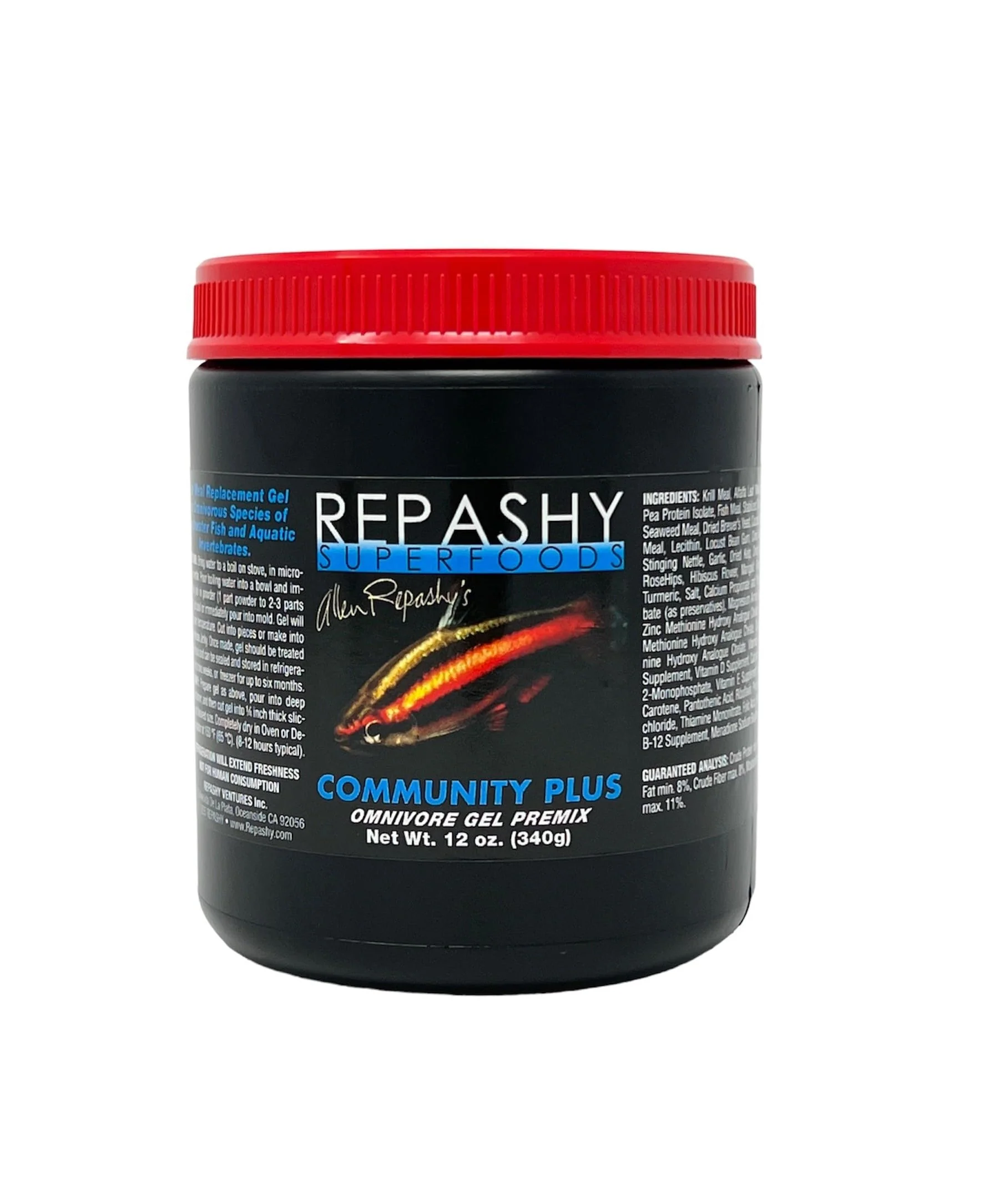 Powerful Repashy Community Plus Gel Diet – 12 oz Jar for Freshwater Omnivores Consistent