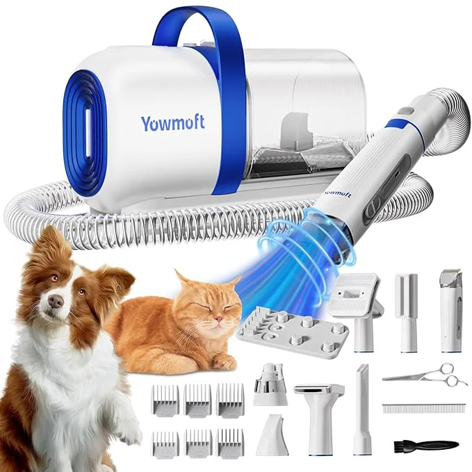 Trendy Dog Grooming Vacuum Kit 15 Pet Grooming Tools Max 11 Kpa 2 L Capacity Pet Groomer for Dogs Cats Home Stylish