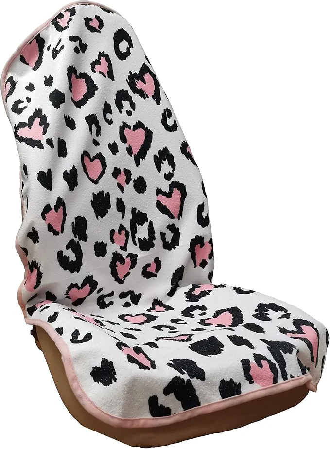High-Grade Car Seat Cover Protector Front Seats for Gym Workout Running Swimming Beach and Hiking Waterproof Sweat Towel Bucket Seat Covers for Cars SUV Trucks Leopard Print 1Pcs About ThisOverview Fine