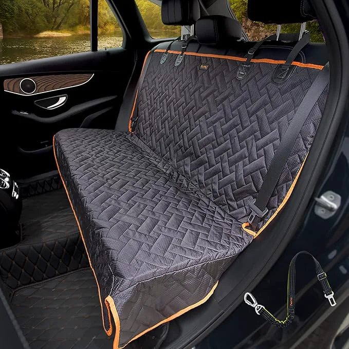 Safe iBuddy Bench Dog Seat Cover Oxford Cloth Vehicle Seat Cover for Car SUV Small Truck Universal Fit Black Waterproof Heavy Duty Nonslip Machine WashableAbout ThisOverview Secure