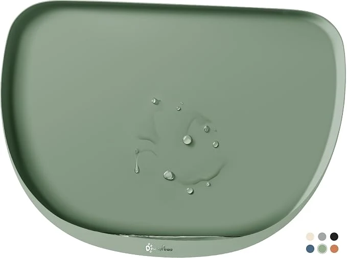 Authentic DownyPaws Dog Food Mats for Floors Waterproof BPA Silicone Dog Bowl Mat Secure