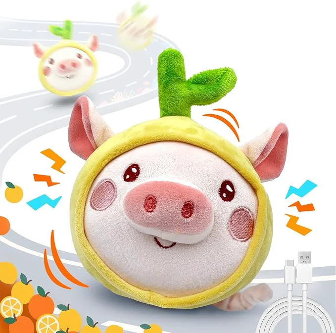 Classic Interactive Dog Toys Newly Upgraded Moving Dog Toy to Keep Them Busy Bouncing Dogs Toy Squeaky Rolling Ball with Jumping Music Mode for Small Medium Large Dogs Upgrade Pig About This Original