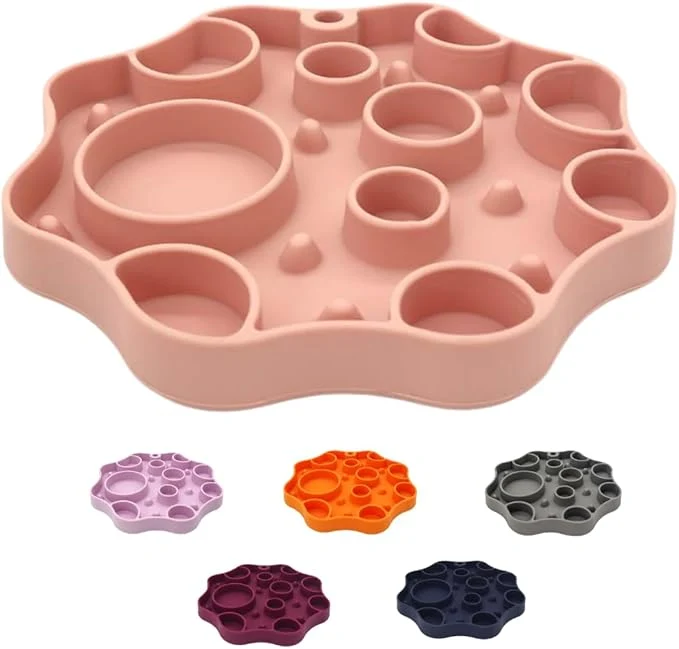 Fine Crafted Non-Slip Slow Feeder Pet Bowl – Anti-Choking Feeding Bowl with Suction Cups for Dogs Cats Promotes Healthy Digestion Pink Bubble About ThisOverview Breathable