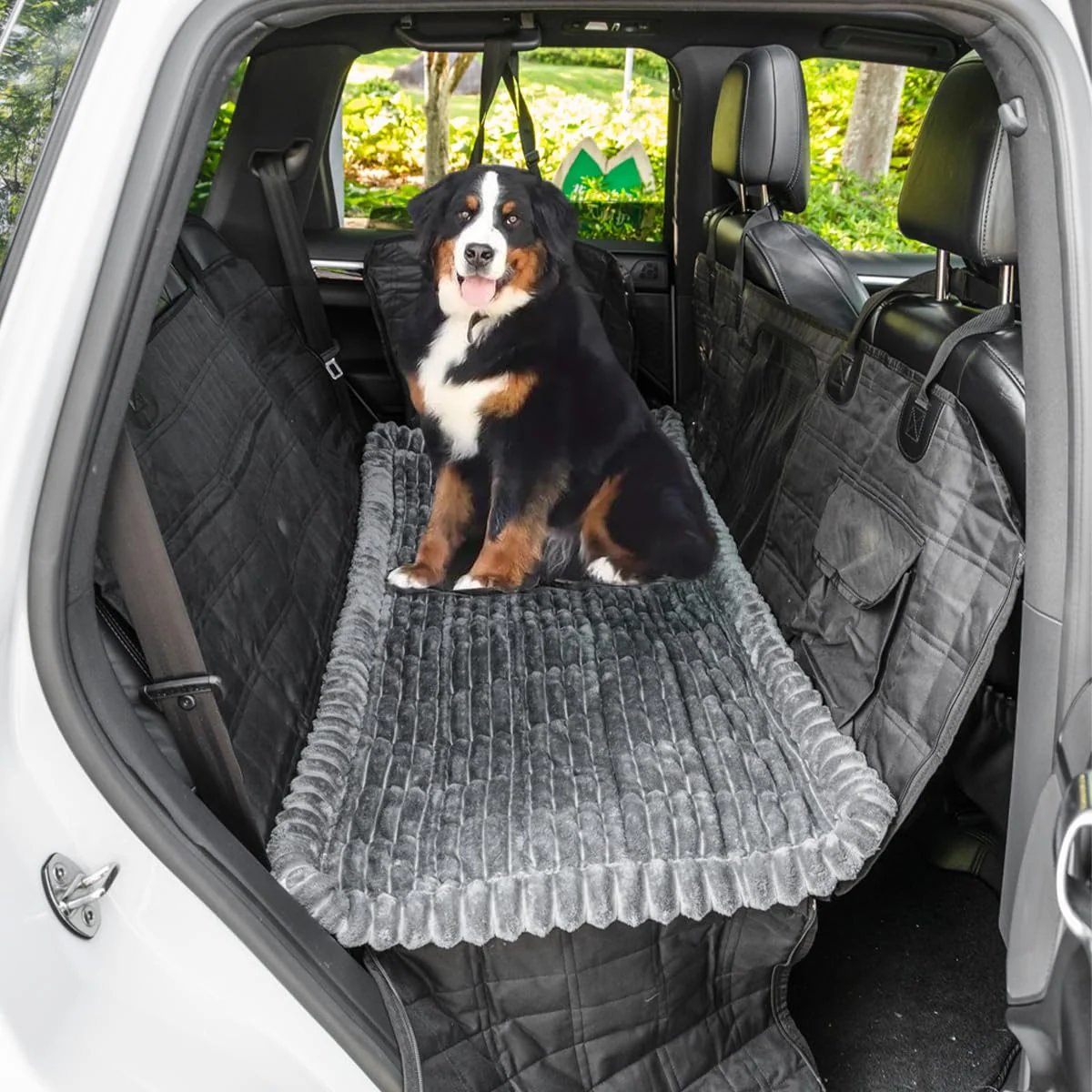 Secure TGODGPY Non-Slip Car Dog Bed Mat Fuzzy Backseat Seat Cover 24.8×54 in Comfortable