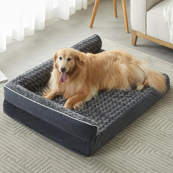 Certified BFPETHOME Orthopedic Dog Beds for Large Dogs-Waterproof Sofa Dog Bed Artisan
