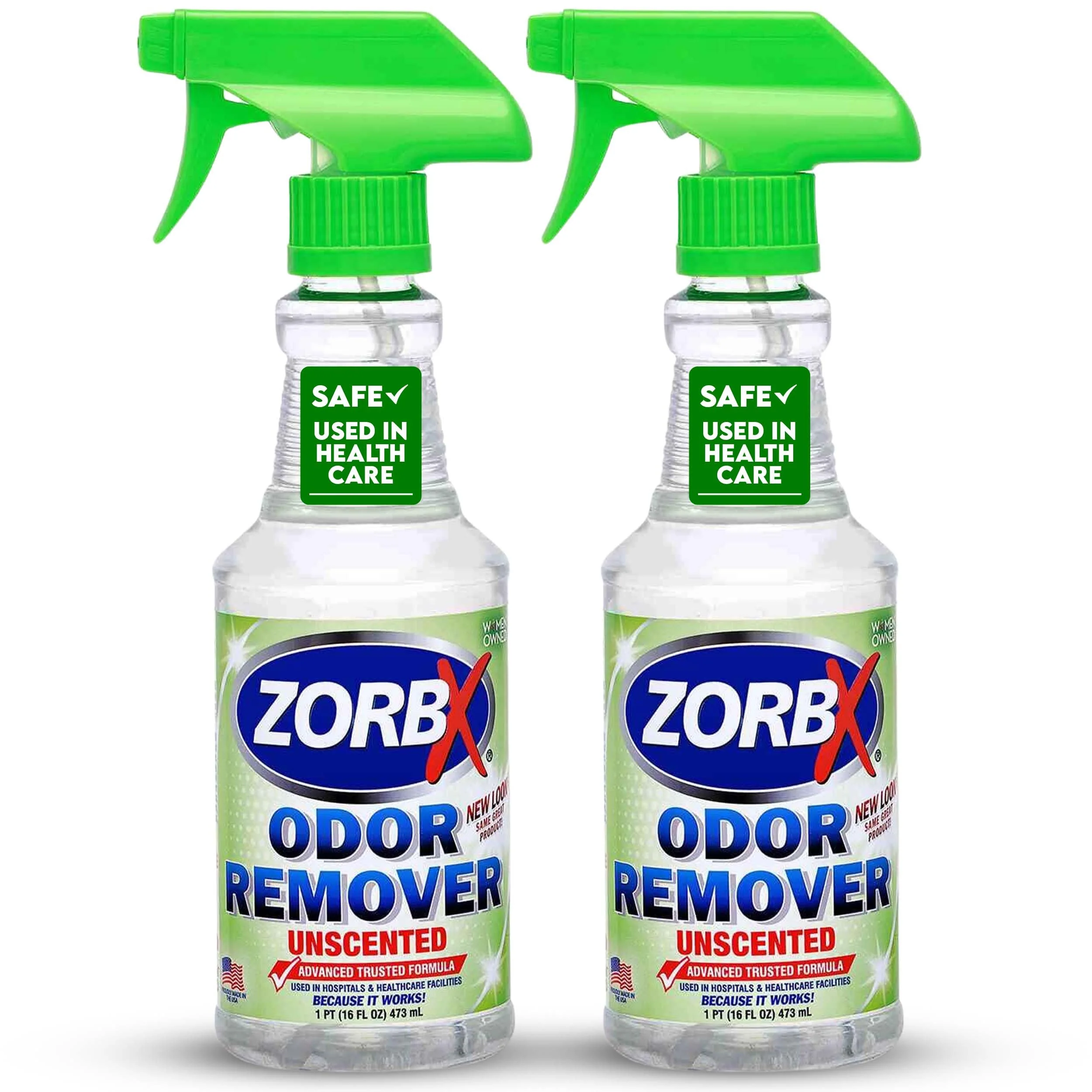 Innovative ZORBX Unscented Odor Eliminator 16 oz Pack of 2 Fast-Acting Odor Remover for Home Car Healthcare Optimized