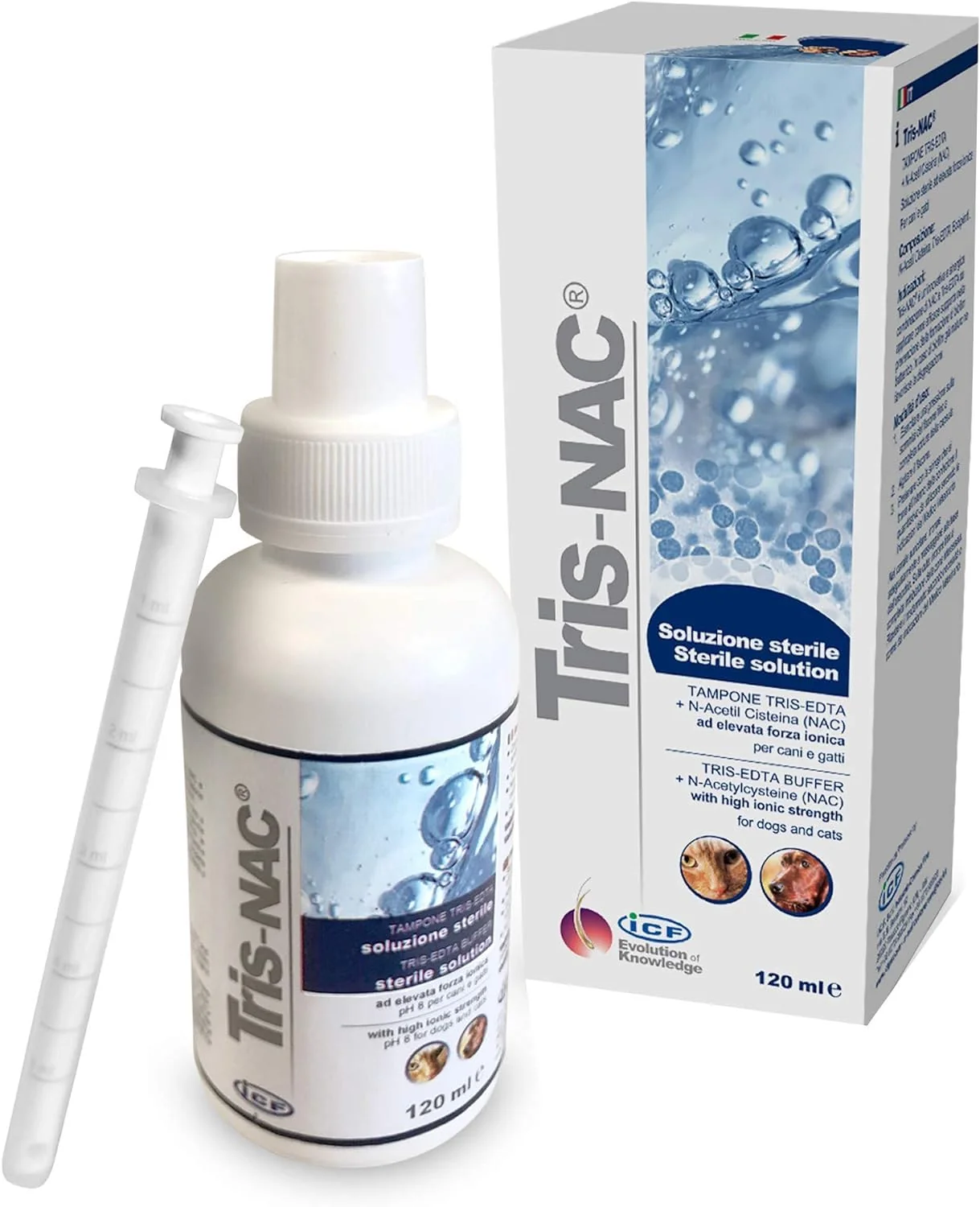Elite ICF Tris-NAC Ear and Skin Cleanser for Dogs Cats – Gentle Biofilm-Targeted Ear Care Dependable