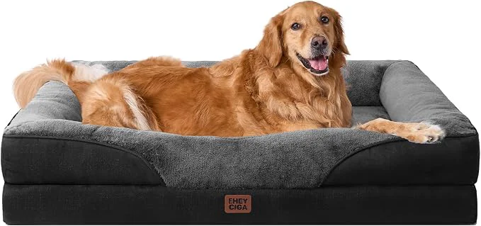 Fine Crafted EHEYCIGA Orthopedic XL Dog Bed for Large Sized Dog Waterproof Liner Washable Exclusive