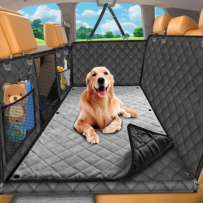 Durable URPOWER 2026 Upgraded Back Seat Extender for Dogs – Large Hard Bottom Dog Car Seat Cover Holds 550lbs Waterproof Dog Hammock Pet Bed with High-Density Foam Non-Slip Backseat ProtectorAbout ThisOverview Optimized