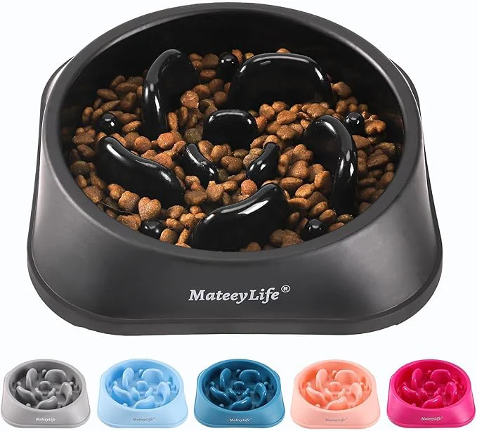 Eco-Friendly MateeyLife Slow Feeder Dog Bowls Anti-Choking Puzzle Dog Food Bowls Anti-Slip Interactive Feeding Slow Down Eating Bloat Stop Maze Dishes for Medium Large Breeds BlackAbout ThisOverview Fine Crafted