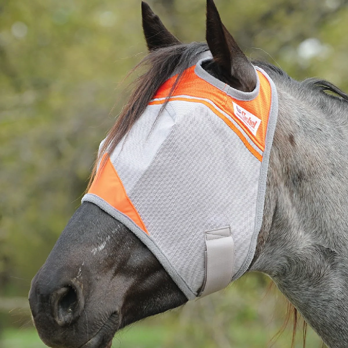 Fast Cashel Crusader Fly Mask Standard Orange – Breathable Nylon Micromesh for Horses Cashel Elite