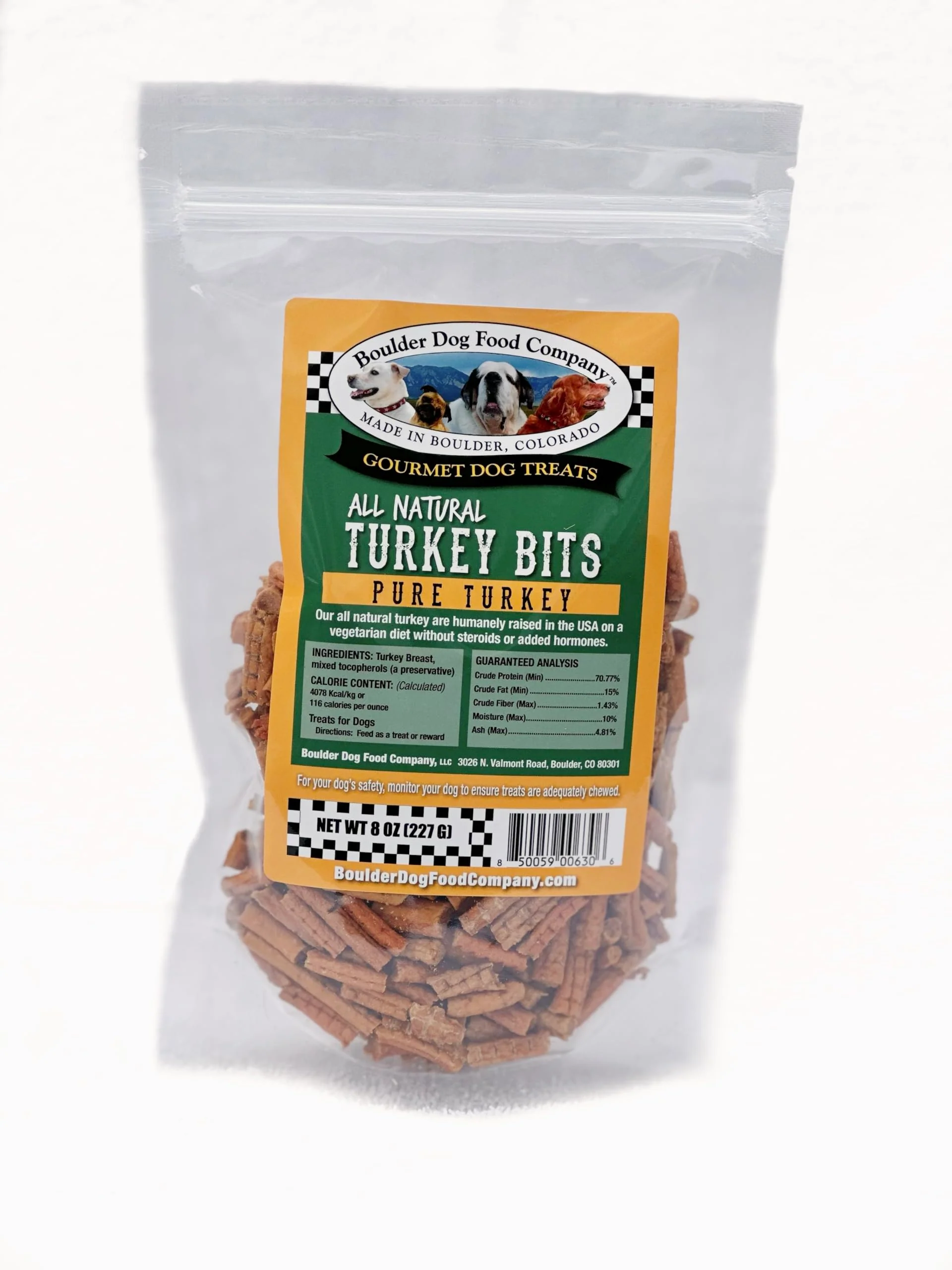 Refined Boulder Dog Food Company All Natural Turkey Bits Dog Treats – 8 oz Official