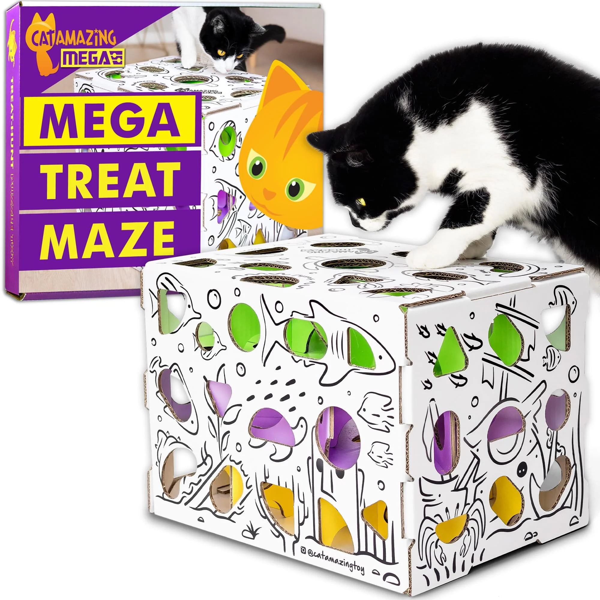 Traditional Cat MEGA – Interactive Cat Treat Puzzle Box 27-Section Cat Puzzle Feeder Selected