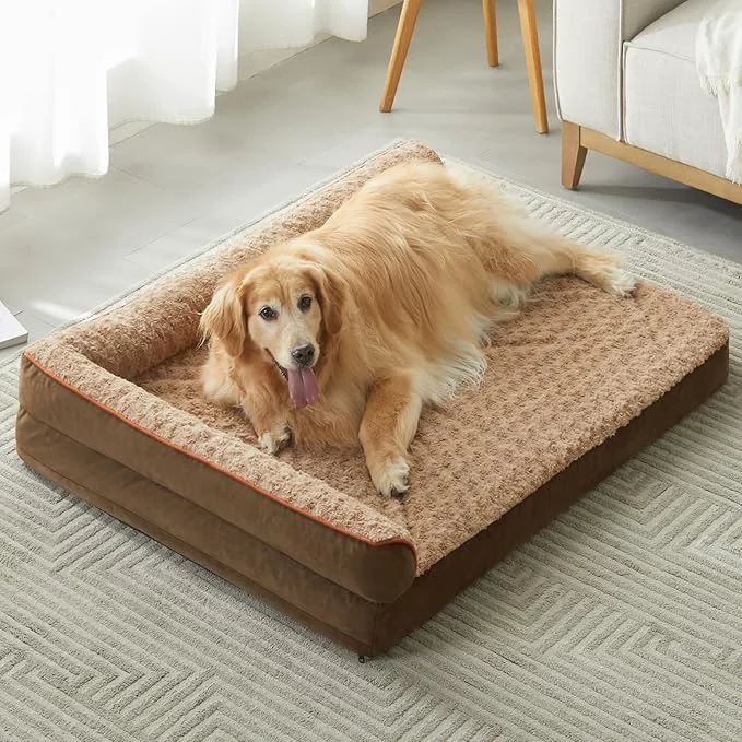 Superior BFPETHOME Orthopedic Dog Beds for Large Dogs-Waterproof Sofa Dog Bed Crafted