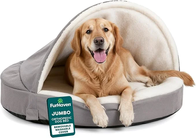 Sophisticated Furhaven 44 Round Orthopedic Dog Bed Solid