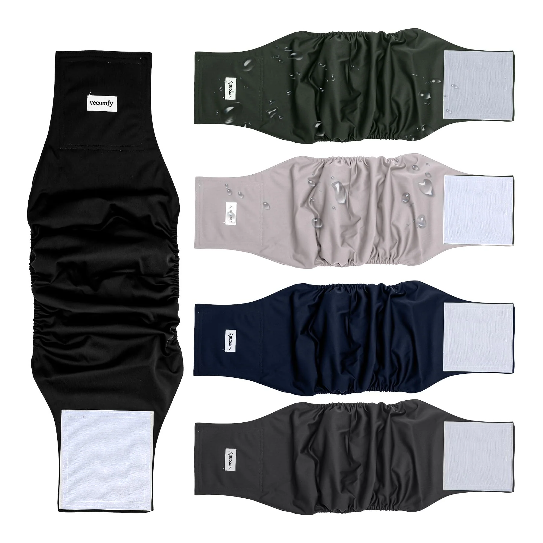 Pure Vecomfy Belly Bands for Male Dogs Diapers XL 5 Pack – Premium Washable Leakproof Belly Wraps Excellent