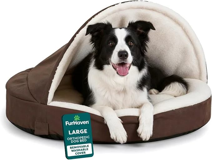 Durable Furhaven 35 Round Orthopedic Dog Bed Fine Crafted
