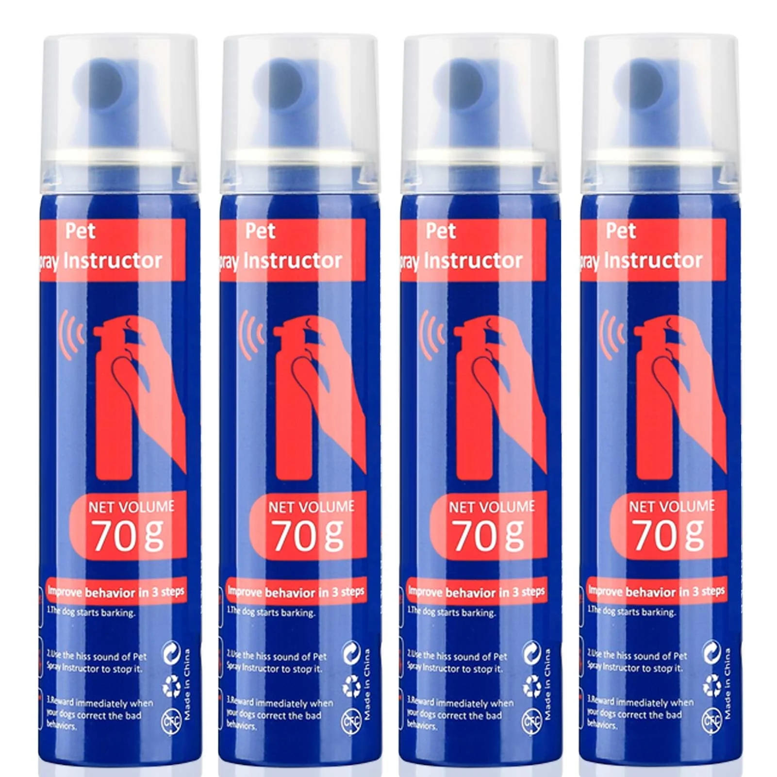 Innovative ANSJDH Dog Corrector Spray 70ml 4 Pack — humane training spray for barking jumping and unwanted dog behaviors Premium