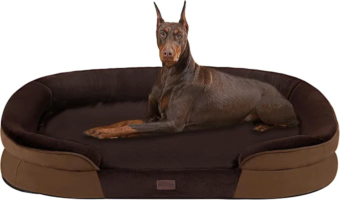 Crafted Dwanton Orthopedic Dog Bed for Extra Extra Large Dogs Natural