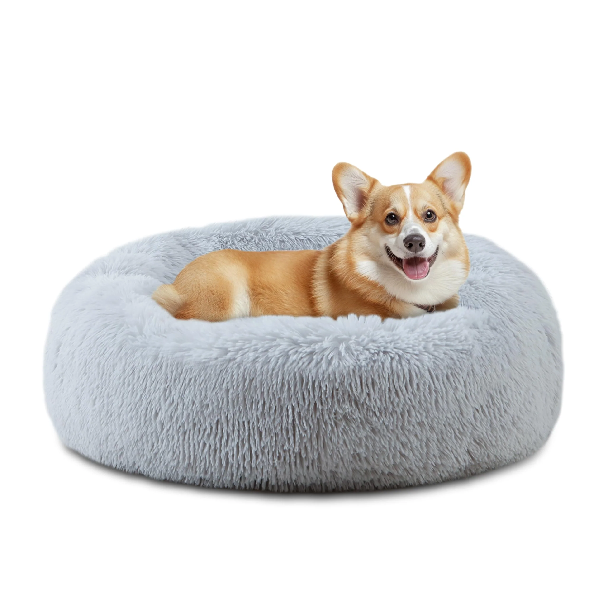 Easy-to-Use ELSKER HOME Calming Donut Dog Bed – 30-Inch Washable Round Bed for Medium Dogs Up to 45 lbs Genuine