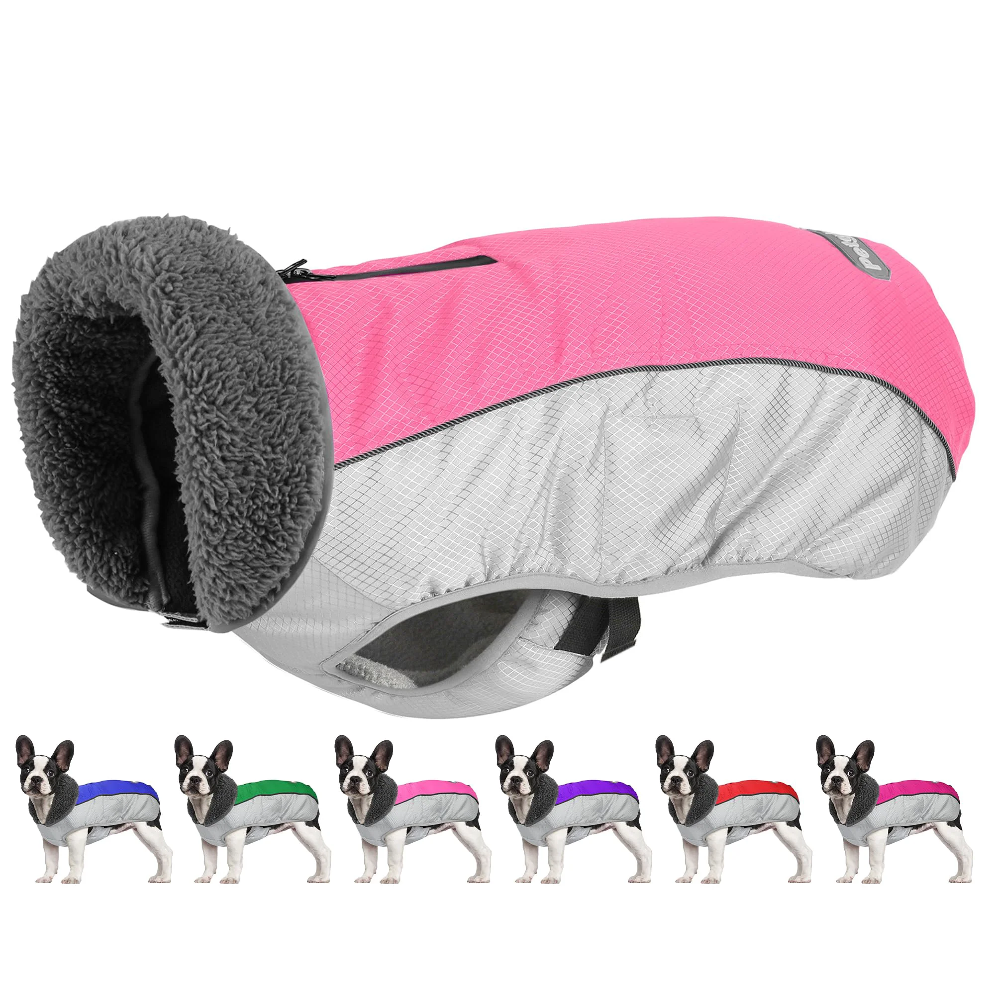 User-Friendly Petglad Dog Coat – Waterproof Ripstop Winter Jacket with Leash Hole Pink M Trusted