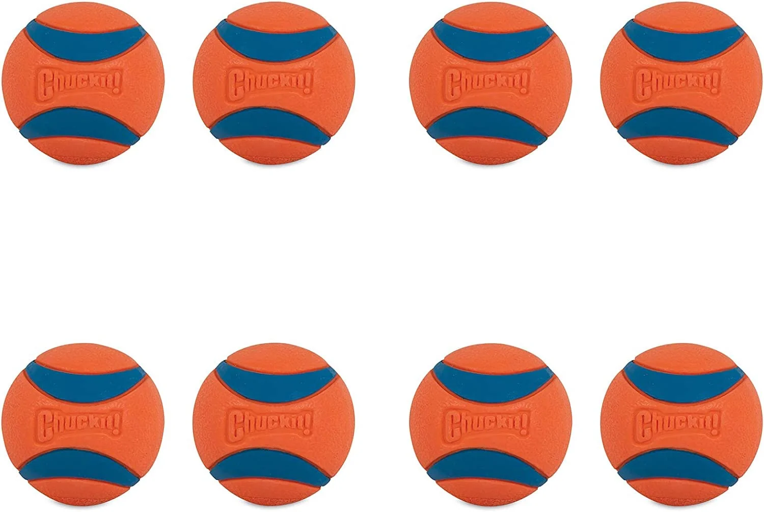Eco-Friendly ChuckIt Medium Ultra Ball – 8 Pack High-Bounce Fetch Toy for Dogs Recyclable