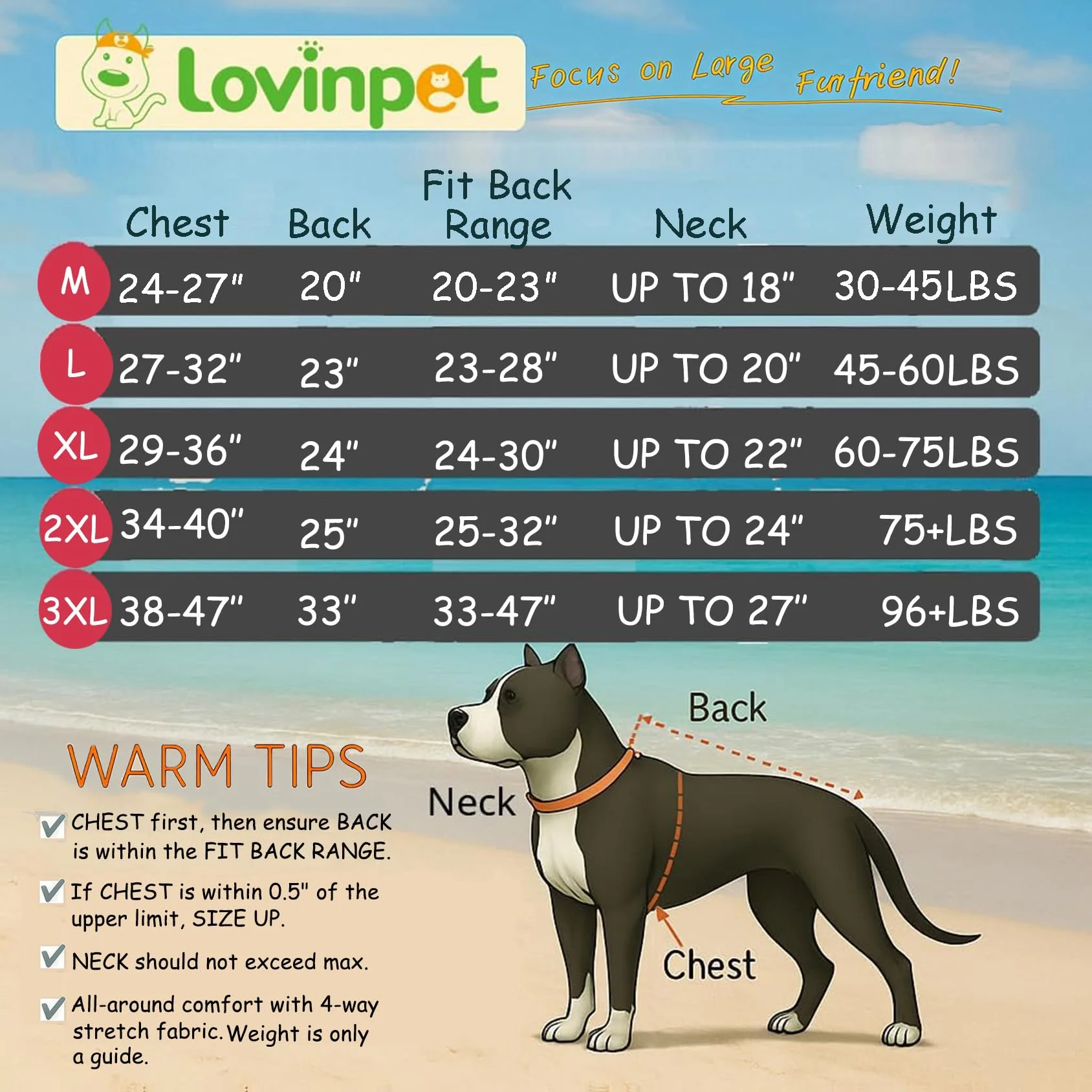 Modern LovinPet Large Dog Christmas Onesies — Festive Lightweight Pajamas for Big Breeds Breathable