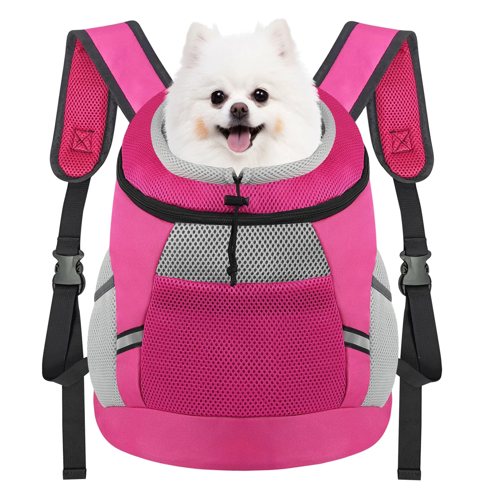 Refined SMONT Dog Backpack Carrier Rose S – Front Chest Carrier for Small Dogs Cats User-Friendly