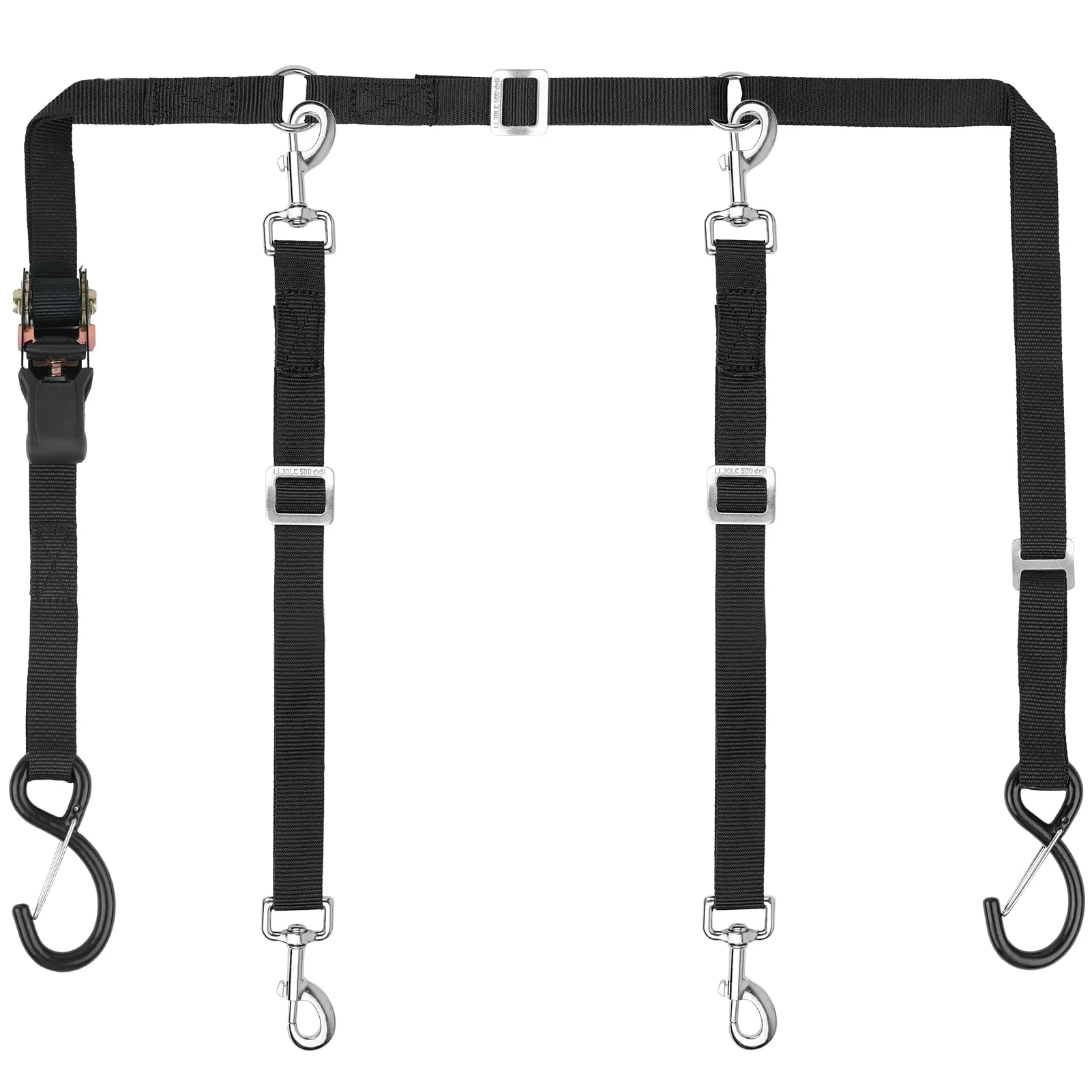 Selected Skipwall Truck Bed Dog Tether for Two Dogs Ratchet Tightening Adjustable Safety Leash System High-Quality