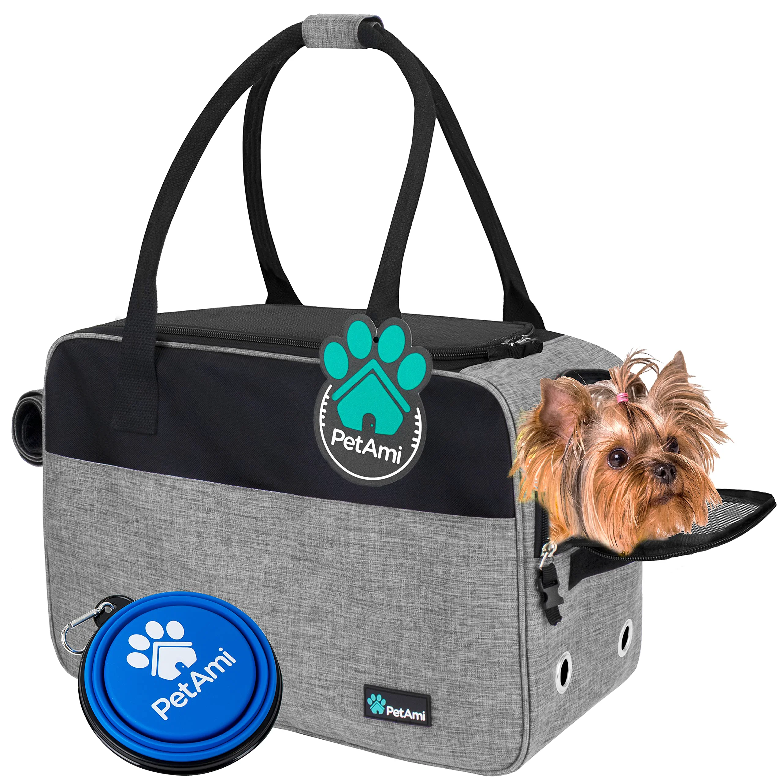 Effective PetAmi Dog Purse Carrier for Small Dogs — Airline Soft Sided Carrier with Pockets Comfortable