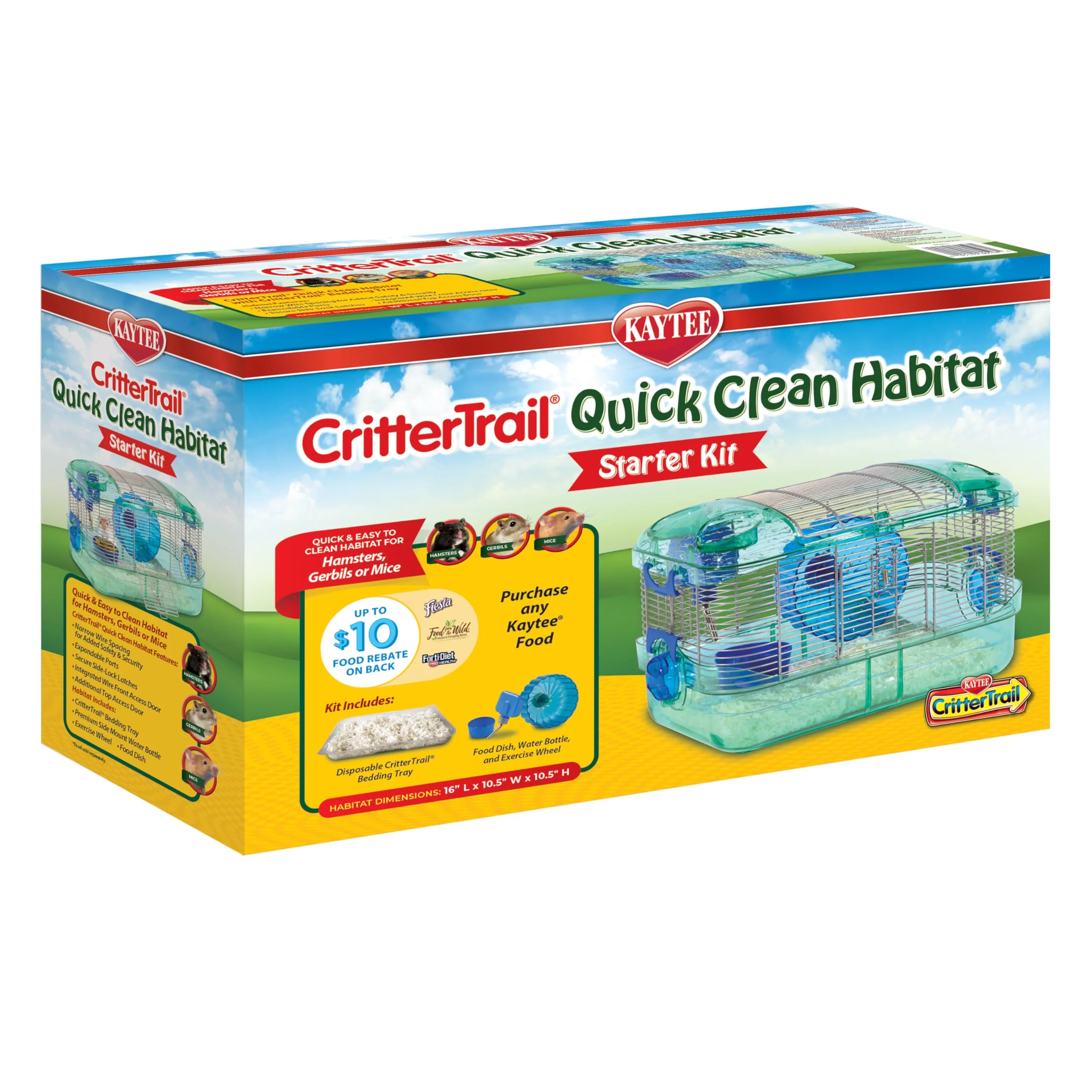 High-Performance Kaytee CritterTrail Quick Clean Habitat for Hamsters Gerbils Mice Easy Cleaning Expandable Space Comfortable