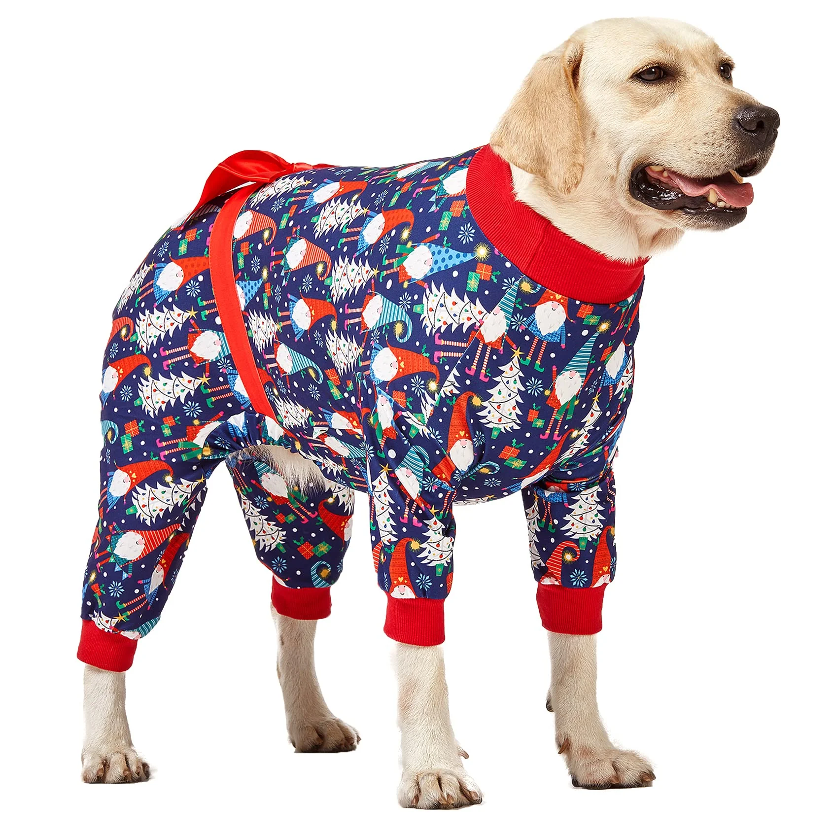 Convenient LovinPet Dog Christmas Pajamas Large Navy – Long Sleeve PJs for Big Dogs Long-Lasting