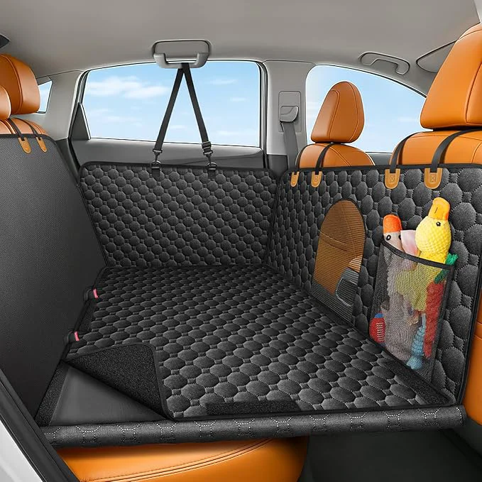 Flexible Mancro Hard Bottom Car Seat Cover for Dogs Durable Back Seat Extender with Washable Pad Waterproof Scratch-Resistant Car Hammock Seat Protector for Dogs Supports 400 lbs Fits Cars SU TrucksAbout ThisOverview Soft