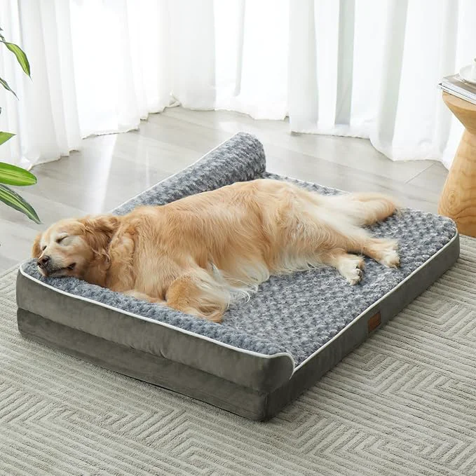 Sustainable BFPETHOME Orthopedic Dog Beds for Large Dogs-Waterproof Sofa Pet Bed Modern