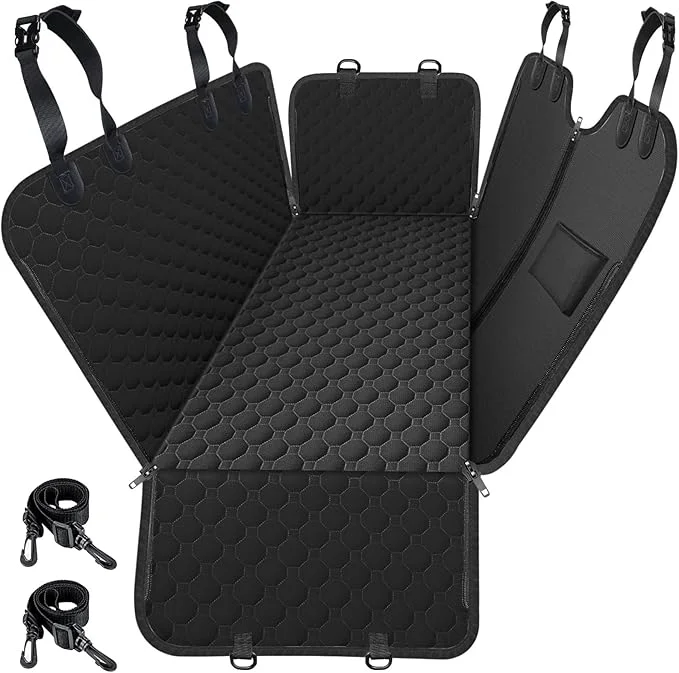User-Friendly Mancro Dog Hammock for Car 2025 Upgraded 600D Heavy Duty Waterproof Scratch-Resistant Dog Car Seat Cover Back Seat Pet Cover for Dogs with Sedan Trucks and SU Standard All BlackAbout ThisOverview Proven