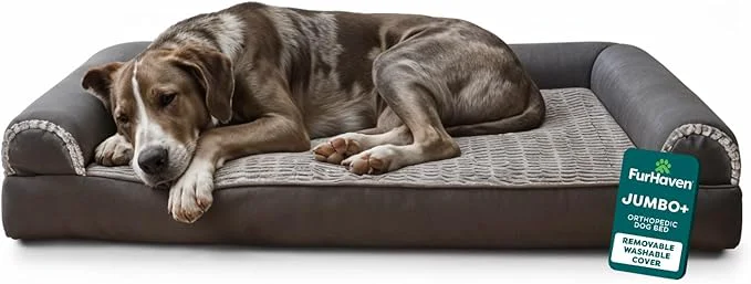 Trusted FurHaven Orthopedic Dog Bed For Large Dogs Sofa Contour Mattress Artisan