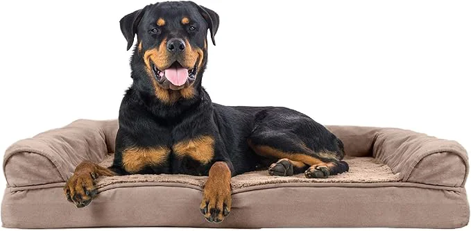 Proven Furhaven Orthopedic Dog Bed for Large Dogs w Removable Bolsters Washable Official