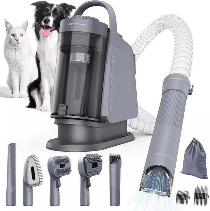 Versatile Dog Grooming Kit FurEase Dog Grooming Vacuum with Dog Clippers for Grooming 13000Pa Powerful Dog Vacuum for Shedding Grooming with 5 Pet Grooming Tools Clean